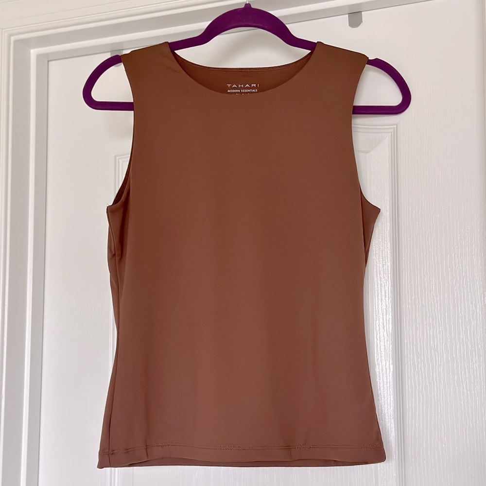 Tahari Essential Tank Top - Brown